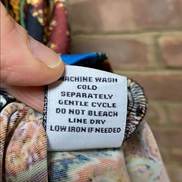 Emma & Michele Paisley Multi Color Wrap Dress - Picture 9 of 9